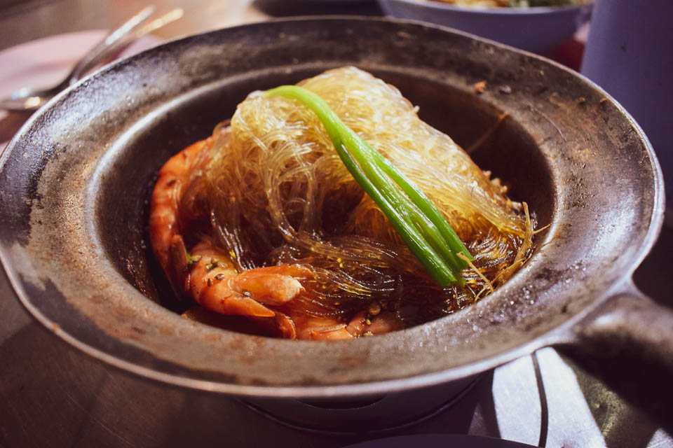 The Grilled Prawn in Glass Noodles