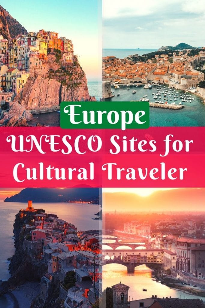 Best UNESCO world heritage sites in Europe. Best places to see culture in Europe. Europe in Summer. Travel destinations in Europe. #europe #europebucketlist #europetravel #europeculturetravel #europeunescoheritagesites #europeplacestovisit #italydestinations #europeromanticplaces