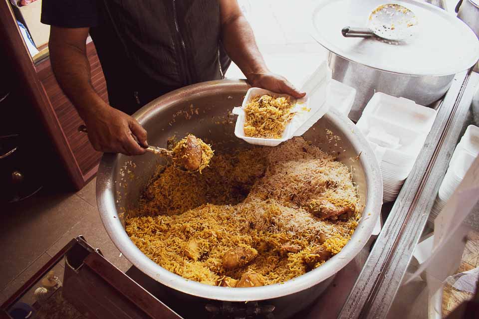 Biryani with potato in Mauritius: indian food in Mauritius