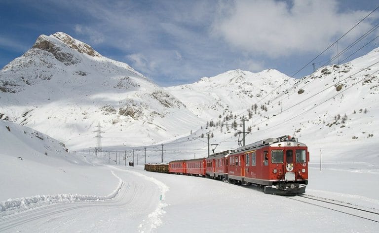 best train routes in europe: Swiss alps and more