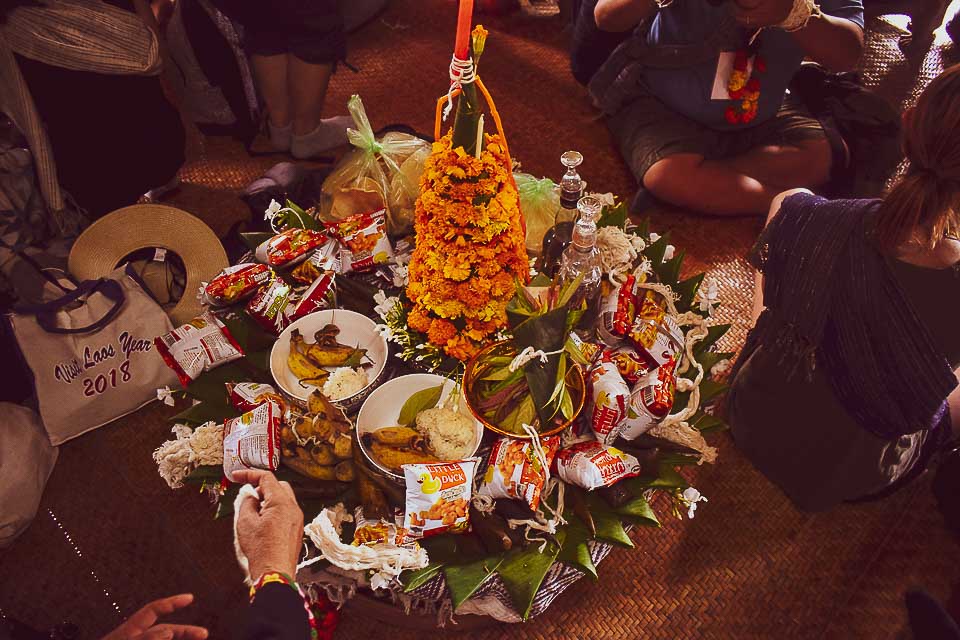 Baci ceremony at Ban Phanom, remote villages near luang Prabang for a day trip