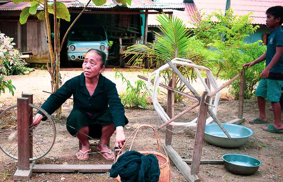 Baci ceremony at Ban Phanom, remote villages near luang Prabang for a day trip