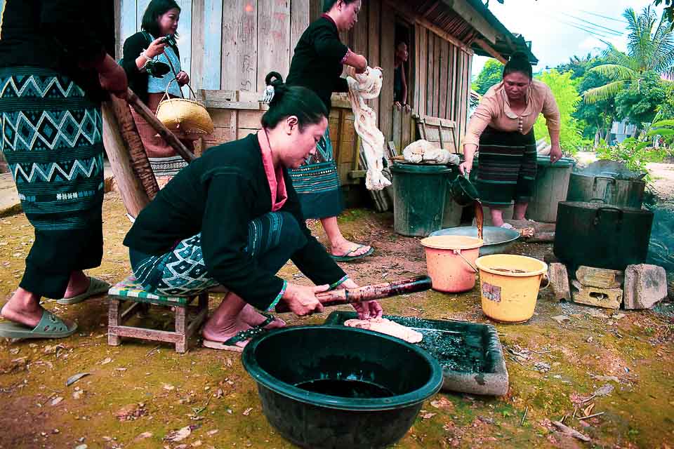 Baci ceremony at Ban Phanom, remote villages near luang Prabang for a day trip