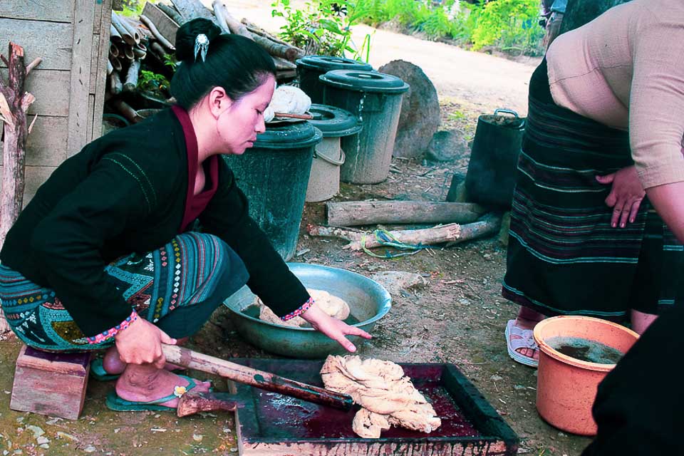 Baci ceremony at Ban Phanom, remote villages near luang Prabang for a day trip