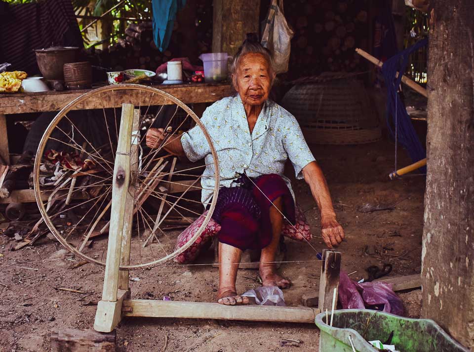 Chinese Tribal village settlement in North Laos near Luang Prabang. Viallge name Ban Nanyang