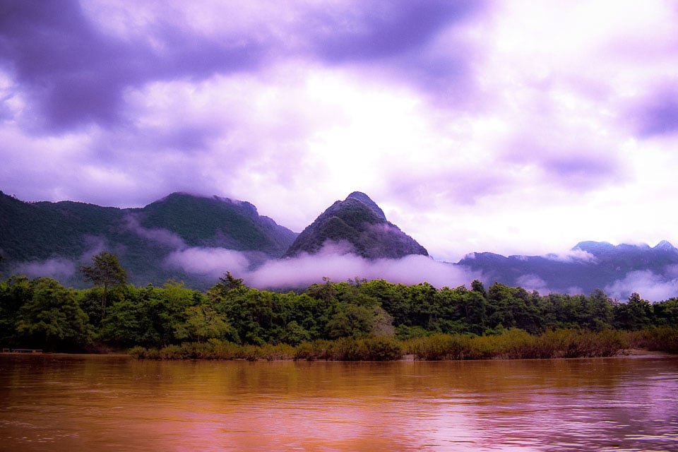 Nam Ou river at Nong Khiaw