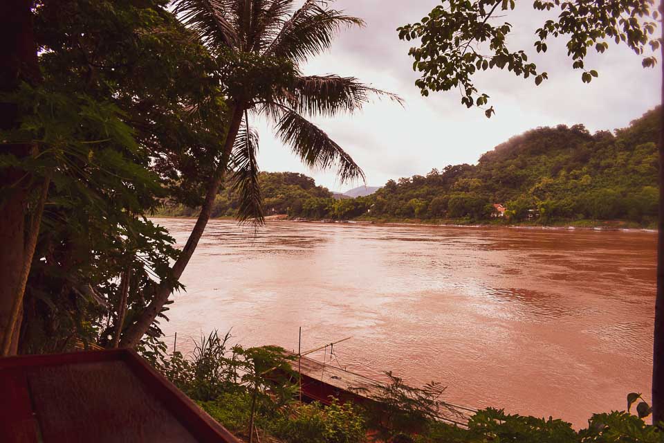 Mekong river boat ride in Luang Prabang Laos