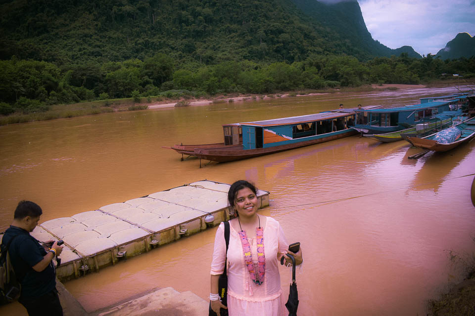 Nam Ou river at Nong Khiaw near Muang Ngoi Neua