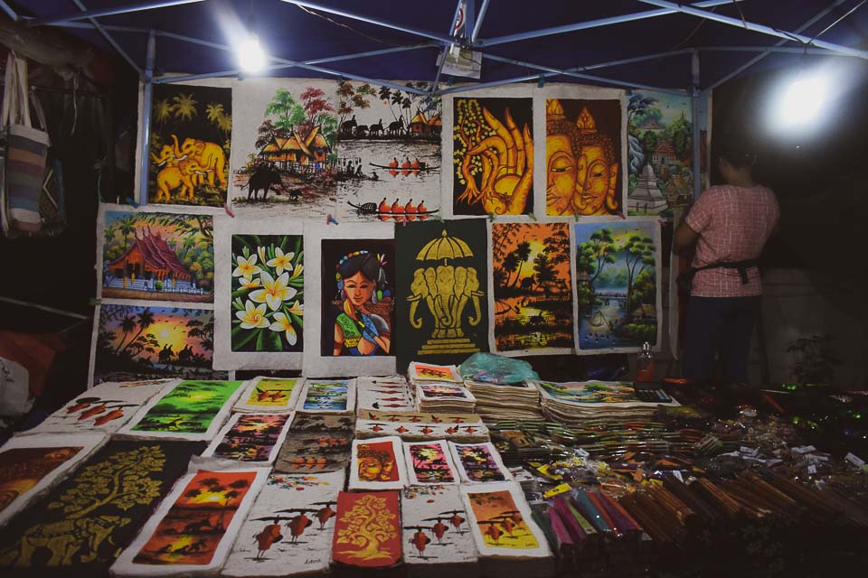 Night market at luang Prabang