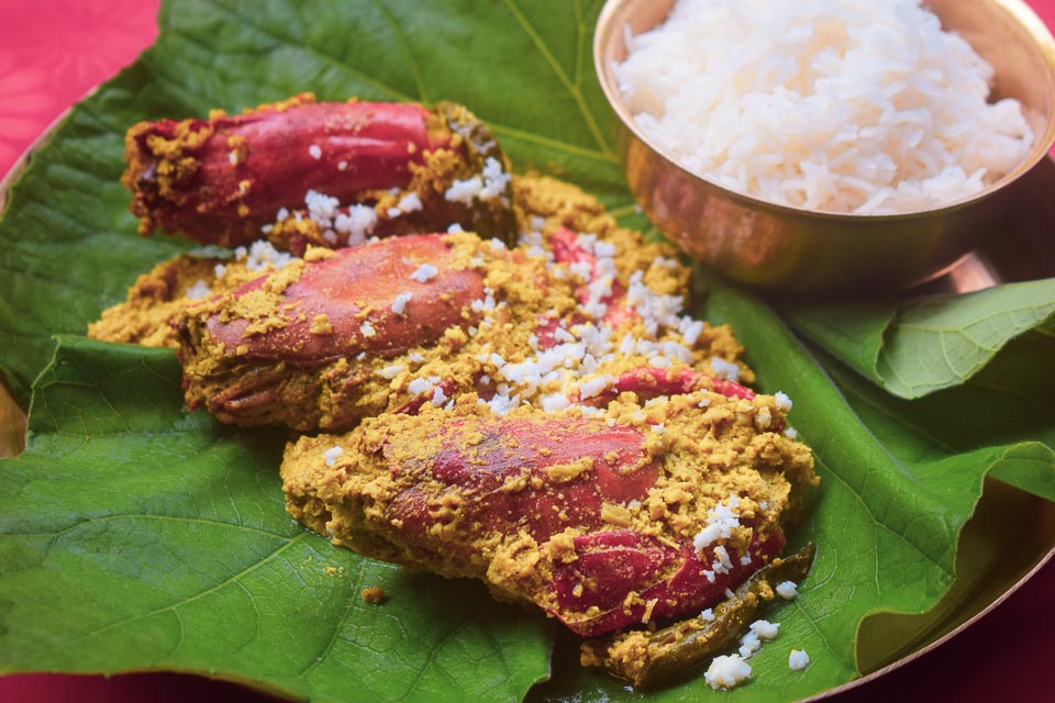 Narkel Chingri recipe.