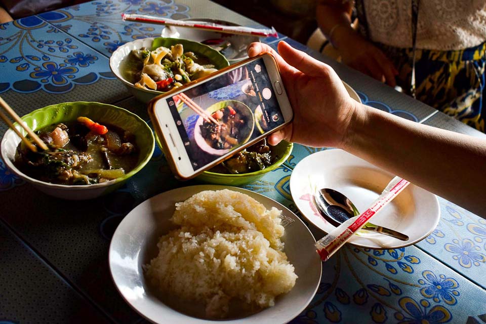 Local foodwalk in Luang Prabang Laos