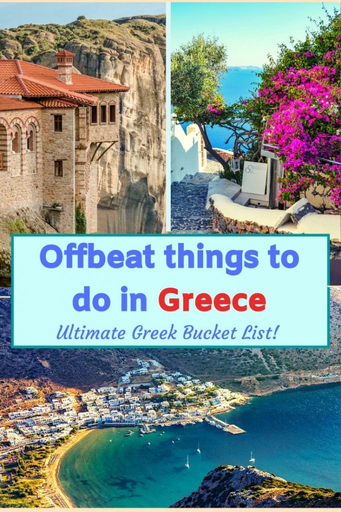 Planning a visit to greece for summer and planning to explore offbeat travel destinations in Greece? Here are the best Greek islands where tourist footfall is still less. 20 best Greek islands and natural places with culture, history and great food. #greece #destinations #offbeatgreece 3europe #bestthingstodoingreece #placestovisitingreece