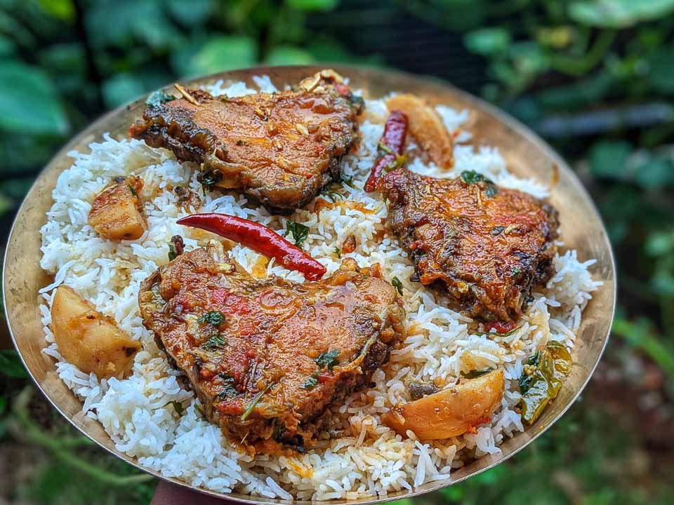 Gorom Masala diye Katla macher jhol: bengali style fish curry