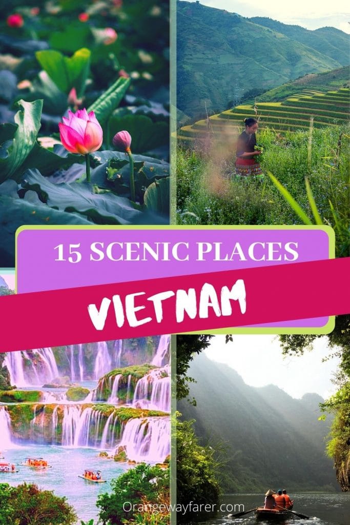 Most beautiful and scenic places to Visit in Vietnam. these Vietnam destinations are located from North to SOuth of the country. SOme of them are off the regular tourist trail in Vietnam. #vietnam #vietnamtravel #vietnamdestinations I have curated a list of 15 most beautiful places to visit in Vietnam for the cultural traveler.