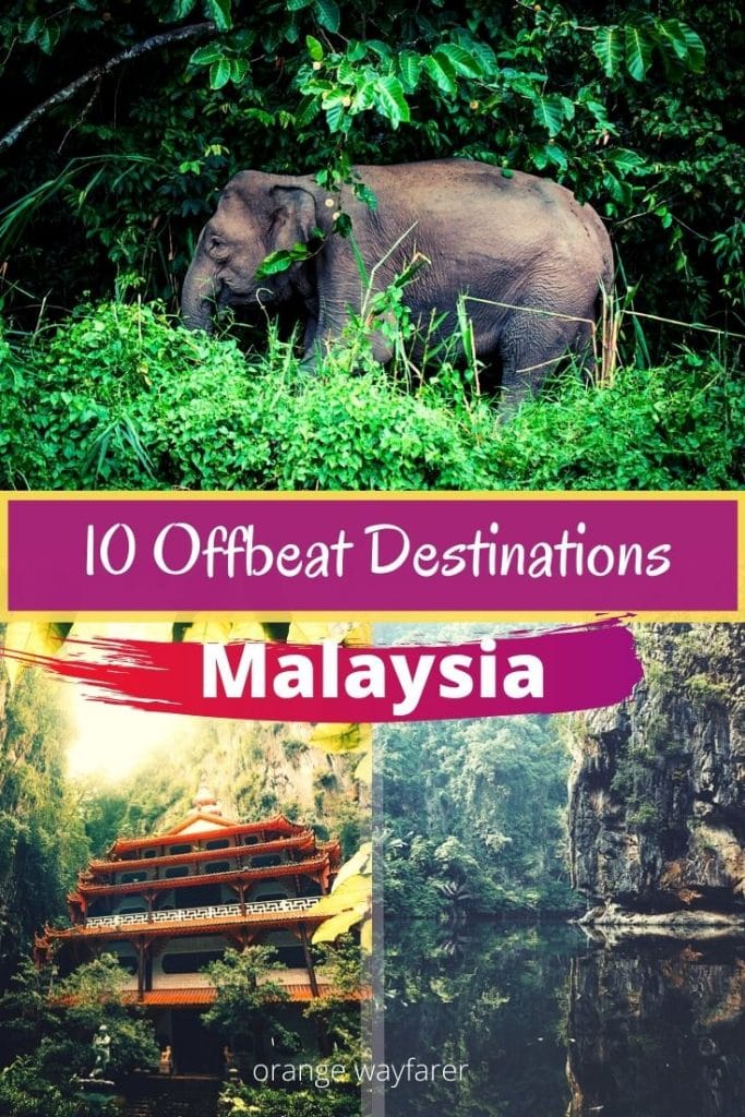 Offbeat destination in Malaysia that will blow your mind. alternate beautiful places to visit in Malaysia. Malaysia beyond Kuala Lumpur and Langkawi. beautiful places to visit in Malaysia for nature lovers. Malaysia is home to ancient rainforest where Orangutans live. #malaysia #offbeatplacestovisitinmalaysia #romanticdestinationsinmalaysia 