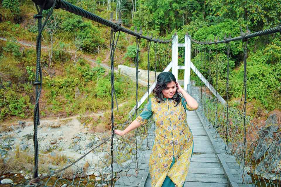 Small bridges over river Jia Bharali, Tawang