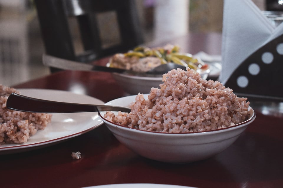 Red Rice served at Dirang Guest house