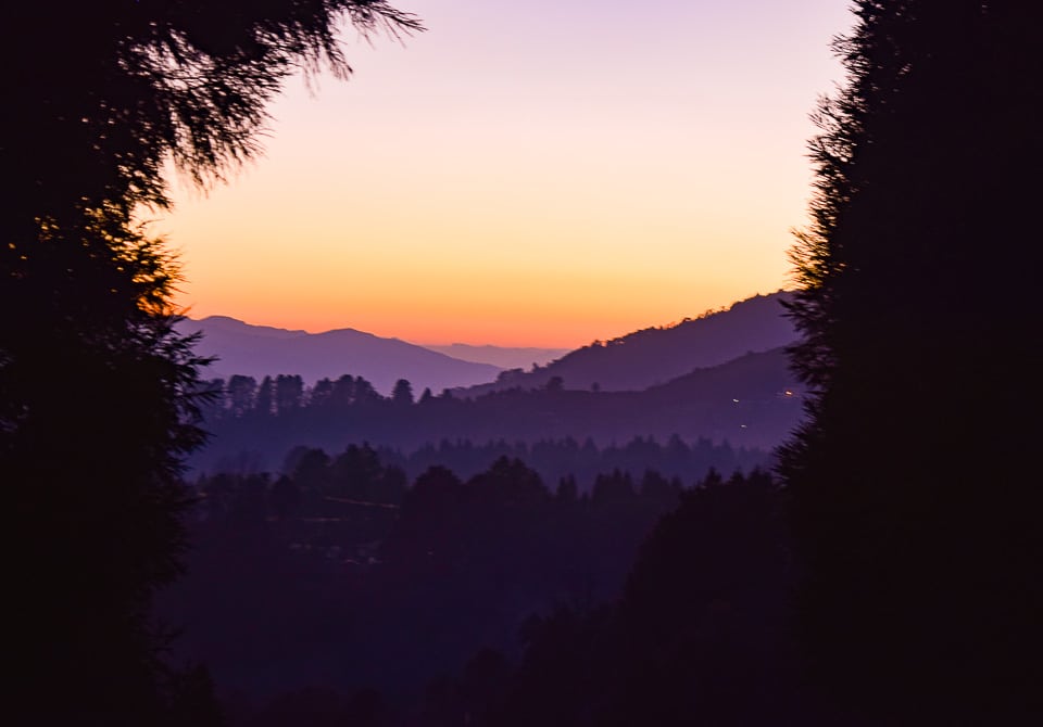 Sunset point at Tawang Town