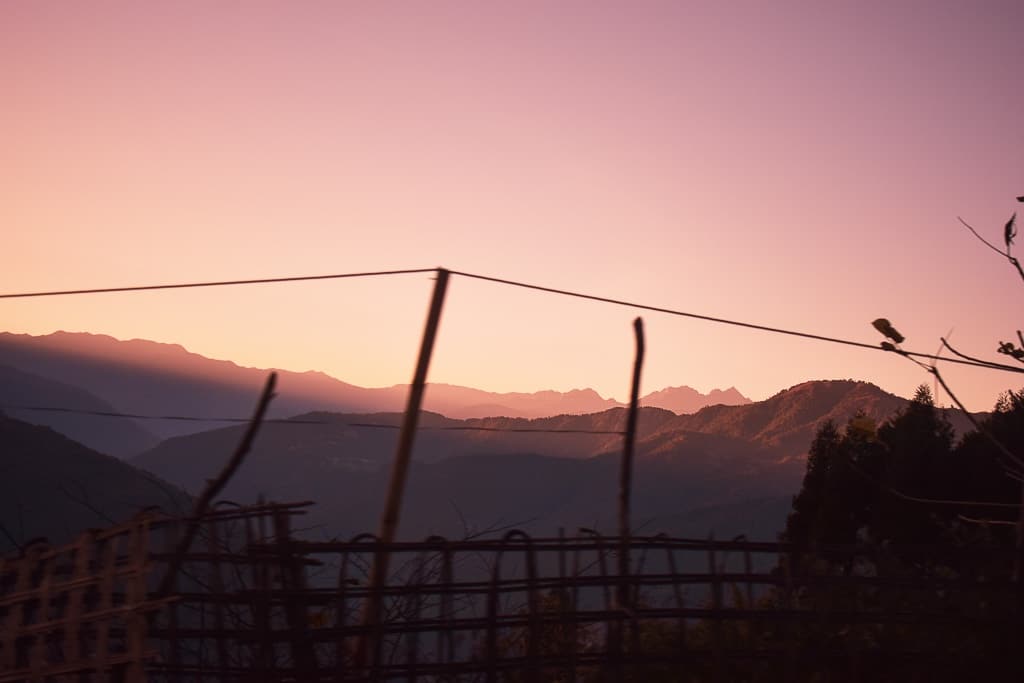 Sunset as seen from Bomdila