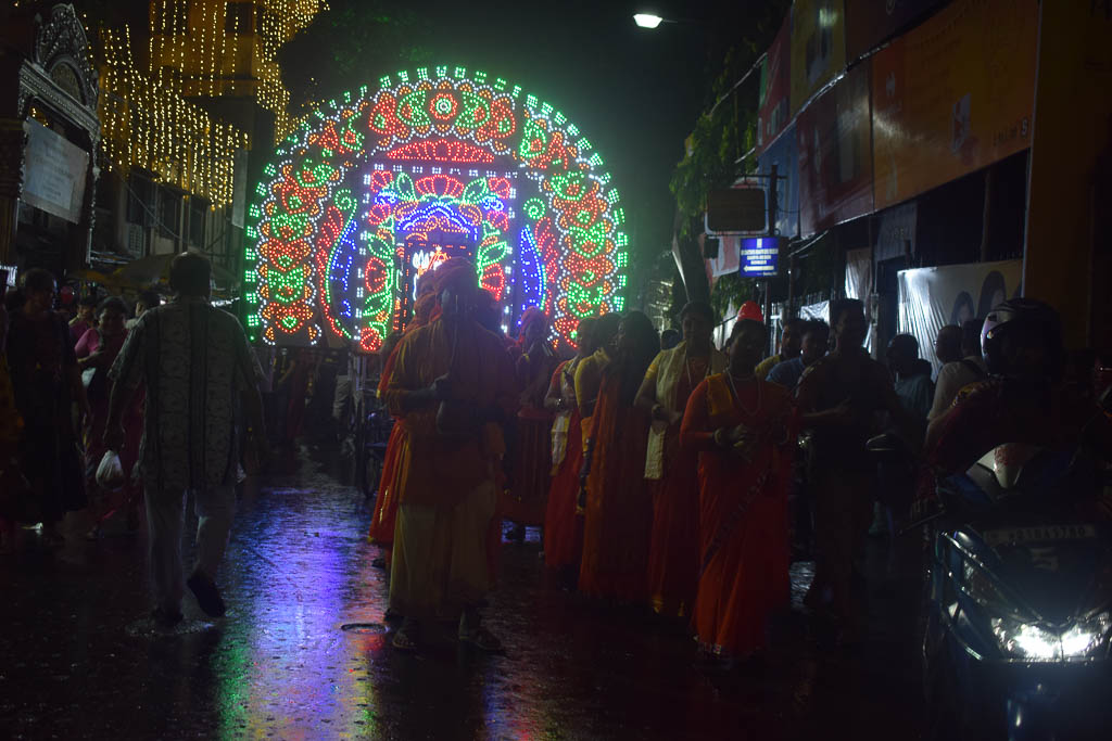 Durgapuja bhashan (idol immersion) in Kolkata at Bag bazar