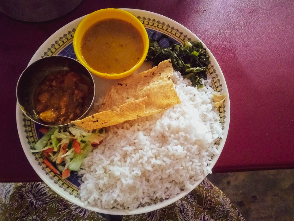 Local food served at the local Dhaba on the way to Tawang