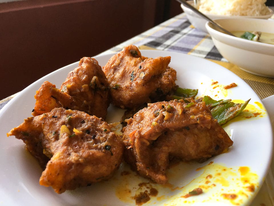 Local food served at Tawang market