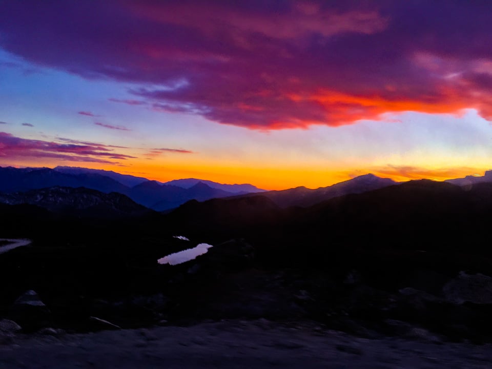 sunset on the way back from Bum la: a roadtrip from Tawang