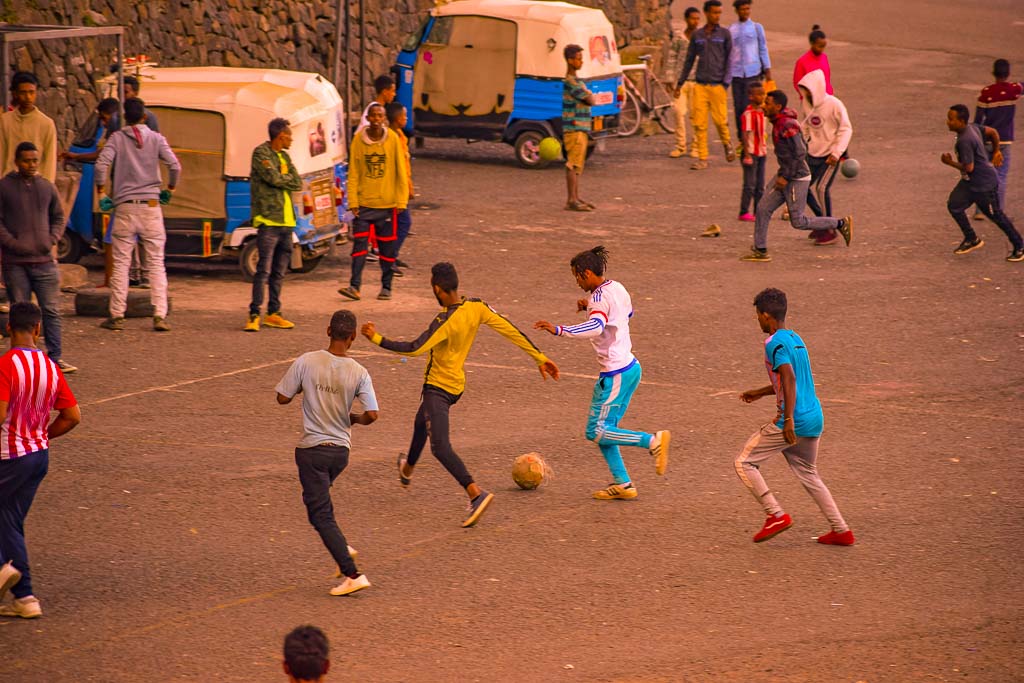 traveling in Ethiopia Photo blog: Sunday football in Gondar