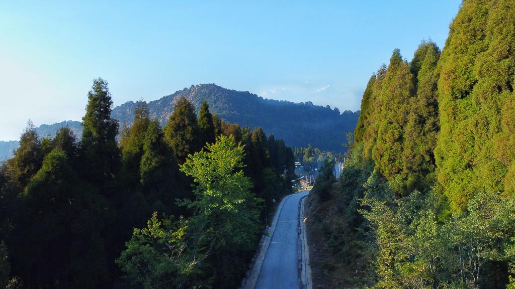 Temi Tea Garden: Drone shot of Sikkim 