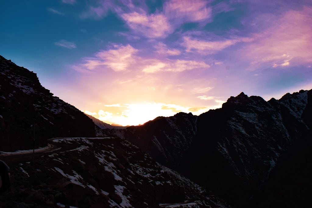 Sunset as seen from Hunderman village