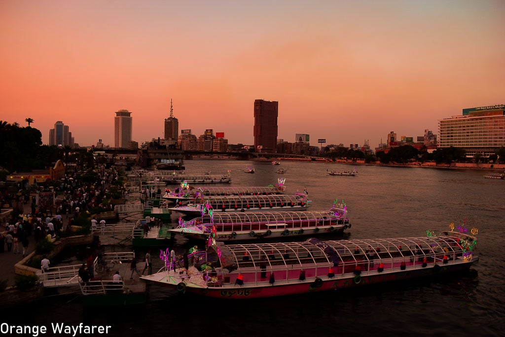 Sunset in Cairo on the Nile river: Egypt travel guide