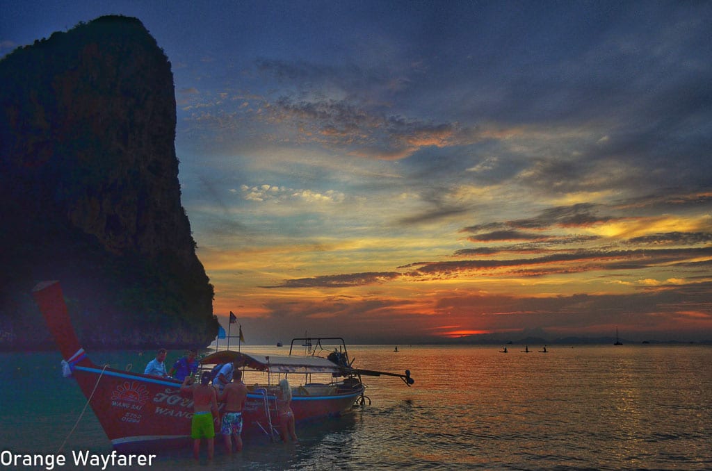 Sunset at Railay beach