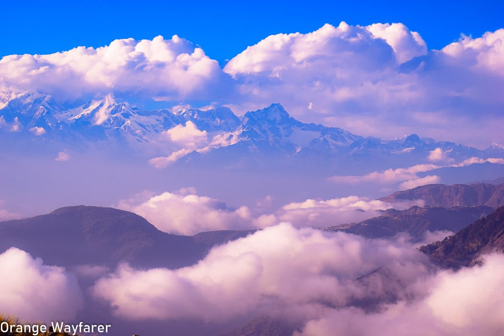 Old Silk road trip during December | Sleeping Buddha range seen from Old Silk Road in December 