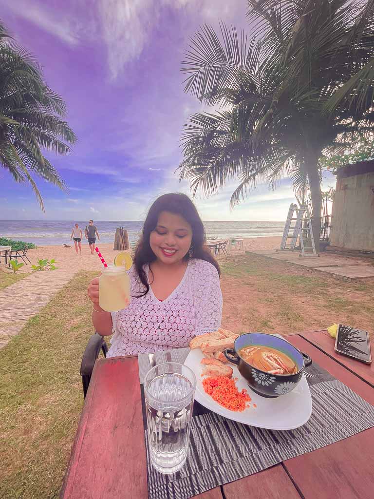 Beachside cafe at matara: the Dutchman's Street