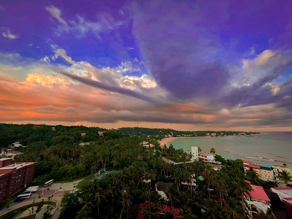 View of Unawatuna beach from Araliya Beach Resort & Spa Unawatuna